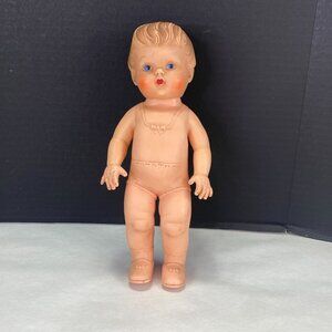 Vintage Eegee Molded Hair Rubber Girl Doll 10 Inches